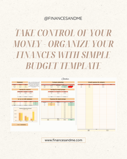 Simple Monthly Budget Template 2026